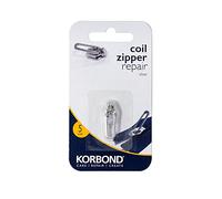 Korbond Zip Repair Kit - Size 5 - Silver Coil Zip - Instant & Easy Zip Replacement Kit