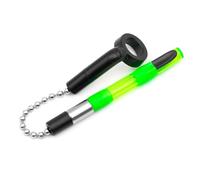 Korda Basix Mini Stow Green Carp Fishing Hanger Bobbin, Compact Bite Indicator for Tight/Slack Lines, Compatible with Most Buzzers, Adjustable Weight and Mini Isotope Ready - KBX029
