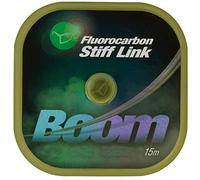 Korda Boom Fluorocarbon Stiff Link Fishing Line 25lb/0.55mm 15m - Crimpable, Green Tinted, Stiff Boom Rig Material for Carp Fishing, Ideal for Spinner, Hinged, and Combi Rigs