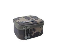 Korda - Compac 100 Tackle Pouch | Dark Kamo - Compact 600D Dark Kamo Fishing Tackle Storage Case, Semi-Rigid, Internal Pocket, Dual Zips, Water-Resistant, Compatible with Small Compac Pocket