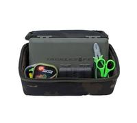 Korda - Compac 140 Tackle Pouch | Dark Kamo - Tackle Pouch 140 - Large 600D Dark Kamo Fishing Tackle Storage Case, Semi-Rigid, Water-Resistant, Dual Zips, Compatible with Large Compac Pocket