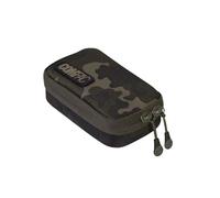 Korda - Compac 70 Tackle Pouch | Dark Kamo - Slimline 600D Dark Kamo Fishing Tackle Storage Case, Semi-Rigid, Internal Pocket, Dual Zips, Water-Resistant Compact Organiser, Small Accessories