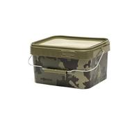 Korda Compac Camo Bucket 5 Litre with Sealable Lid | Compact, Stackable Fishing Bait Bucket | Lightweight & Durable | Ideal for Fishing Tackle & Bait Storage