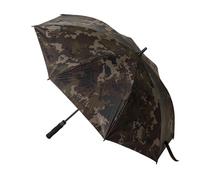 Korda - Compac Umbrella Dark Kamo - Waterproof Fishing Umbrella, 140cm Wide Bankside Shelter, Push Button Open, Compact Retaining Strap Storage