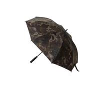 Korda - Compac Umbrella Dark Kamo - Waterproof Fishing Umbrella, 140cm Wide Bankside Shelter, Push Button Open, Compact Retaining Strap Storage