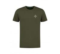 Korda Compass Tee Dark Olive 2XL | Carp Fishing T-Shirt with a Compass Dial Logo with Sir Isaac Walton Proverbs | Cool and Breathable | Suitable for Casual Wear | 60% Cotton, 40% Polyester | KC0256