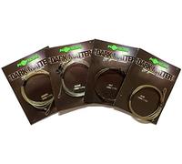 Korda Dark Matter Leader Ring Swivel Clear 1m 30lb - Invisible Carp Fishing Leader, Anti-Tangle, No-Trace Safety, Perfect for Helicopter & Chod Rigs