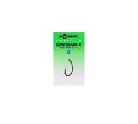 Korda Essentials Kurv Shank X Hook, Barbed, Size 4, Qty 10
