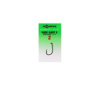 Korda Essentials Wide Gape X Hook, Barbed, Size 2, Qty 10