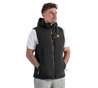 Korda Guru Hybrid Gilet Black XL, Match Fishing Gilet, Lightweight, Unrestricted Movement, Hollow Fibre Warmth, Fleece Lined Detachable Hood, High Zip Neck, Zipped Handwarmer Pockets, Code GCL349