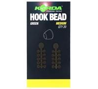 Korda Hook Bead Green Medium Pack Of 20 | Durable Carp Rig Accessory | Secure Hook Stops for Hair Rigs