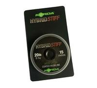 Korda Hybrid Stiff Weed Green Coated Braid, 20lb 15m, Durable Material, Ideal for Combi Rigs, Stiff and Strong, Easy to Strip Coating, Perfect for Carp Fishing Adventures, High Performance Line