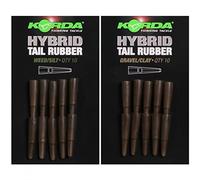 Korda Hybrid Tail Rubber Weed/Silt, 10 Pack, Durable Material, Compatible with Hybrid Lead Clips, Larger Cavity for Leaders
