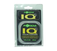 Korda IQ2 Soft Fluorocarbon Hooklink 10lb 0.32mm 20m, Fluorocarbon, Softer than IQ, Ideal for D-rigs, Good Knot Strength, Virtually Invisible in Water