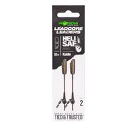 Korda Kable Leadcore Leader Heli Safe Weed 50cm, 50cm, Leadcore, Tight Weave Construction, Mini Heli-Safe System, No-Trace Safety System, Ready to Use