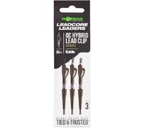 Korda Kable Leadcore Leader Hybrid Lead Clip QC Swivel 50cm: Gravel