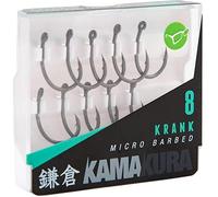 Korda Kamakura Krank Barbless Hooks Size 4 - Ultra Sharp Carp Fishing Hooks, Wax-Coated Tip, Perfect for Knotless and Spinner Rigs