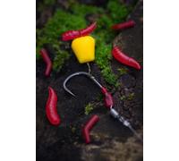 Korda Bloodworm Red Kickers Large - Carp Fishing Hook Kickers for Improved Hooking, Robust Rubber, Easy to Use, Ideal for Spinner Rigs, 10 Pack