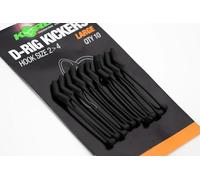 Korda Kickers D Rig Green Large, 4 Pack, Silicone, Ensures Perfect D-Rigs, Ideal for D-Rig Spinners, Easy Hook Application, Available in Green & Brown