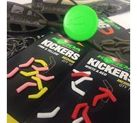 Korda Kickers Large Red/White | Hook Kickers for Improved Rig Mechanics | Easy Slide-On, Durable Rubber | Fits Hook Sizes 2-4