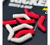Korda Kickers Small Red/White - Easy Rig Enhancers for Carp Fishing, High-Visibility Hook Aligners, Pack of 10