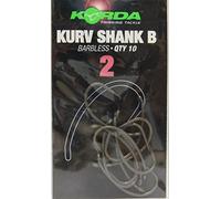 Korda Fishing Hook Kurv Shank Barbless Size 2