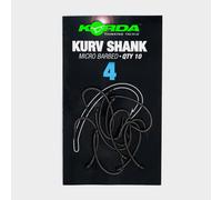 Korda Kurv Shank Barbed Hook Size 4 - Grey, Grey