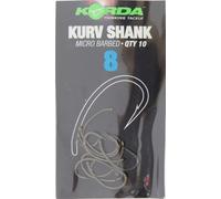 Korda Kurv Shank Fishing Hooks, Size 8, High Carbon Steel, Curved Shank Barbed Hooks for Versatile Rigging Options, Suitable for Pop-Up & Bottom Baits, Sharp Point, Available in Heavier XX Version