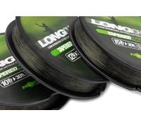 Korda LongChuck Tapered Mainline Green: 15-30lb/0.33-0.47mm, Ultra-Low Stretch Fishing Line, Reversible Spool, Abrasion Resistant for Carp Fishing, Integrated Leader Sections