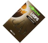Korda Carp Rigs Loops Krank Barbed Size 6 – 18lb Ready-Tied Hook Sections – Pack of 3