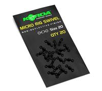 Korda Micro Rig Swivel Size 20, Durable Construction, Ideal for Combi Rigs, Non-Reflective Coating, Perfect for Bait Attachment, Reliable and Secure Connection, Precision-Engineered Fishing Gear