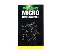 Korda Micro Ring Swivel Large, Large Size, Metal, Ideal for Attaching Hookbaits, Compatible with Hook Beads, Dull Coating Finish for Stealth, for Versatility, Durable