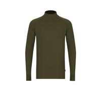 Korda - Mock Neck Thermal LS Shirt | Dark Olive M - Brushed Quick-Dry Jersey Base Layer with Thumb Holes, High Neck for Cold Weather Protection