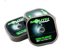 Korda Mouth Trap Fishing Line, 20m, Fluorocarbon, Stiff with Green Tint, High Memory, Curvable for Chods and Hinged Stiff Rigs