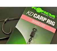 Korda NEW Ready Tied KD Carp Rigs Size 6 Barbless Pack of 5