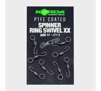 Korda Ptfe Coated Spinner Ring Swivel Xx Size 11 - Black, Black
