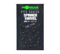 Korda PTFE Coated Spinner Swivels Size 11 Qty 10 (kmw007)