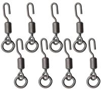 Korda PTFE Spinner Ring Swivels Size 11 | Pack of 8 | Perfect for Carp Fishing | Easy Hook Attachment | Low Friction, High Performance Swivels