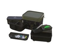 Korda PVA Kontainer System, 10L, Dark Kamo, Modular Storage with 2 Sealed Mini-Kontainers, Mixing Tray, Terminal Tackle Trays, Includes PVA Bags, Syringe, Bait-Scoop, Fishing Essentials, Compact