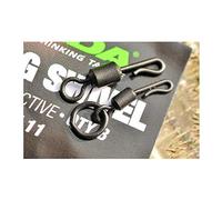 Korda Quick Change Swivel Size 8 | Anti-Glare, Quick Hook Link Change, Carp Fishing Terminal Tackle, Fits Lead Clips & Inline Leads, Pack of 10
