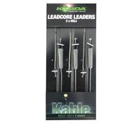 Korda Kable Leadcore Leaders - Ready-Tied Helicopter, Weed/Silt - 1m
