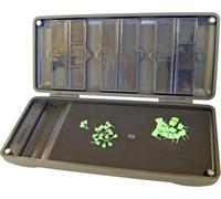 Korda Rig Safe Combi, Compact Storage Solution, Aluminium, Holds Up to 20 Rigs, 12 Compartments, Magnetic Fasteners, Foam Board, Supplied with Pins, Durable Design for Anglers, Lightweight Portable