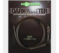 Korda Safezone Dark Matter Leader Hybrid Lead Clip Weed 30Lb - Grey, Grey