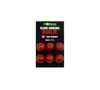 Korda Slow Sinking Boilie ISO Sweet, Imitation Carp Fishing Hookbaits, 18mm, Qty 6, Wafter Presentation, Recessed Hair Stop Cavity