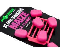 Korda Slow Sinking Maize - Fruity Squid, Artificial Buoyant Carp Bait, Pack of 10, Perfect for Hair Rigs, High-Attraction Fake Corn