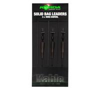 Korda Solid Bag PVA Leader - 3 x Ring Swivel Weed/Silt