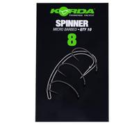 Korda Spinner Hook – Micro Barbed, PTFE Coated, Ultra-Sharp Point – Size 8, Set of 10