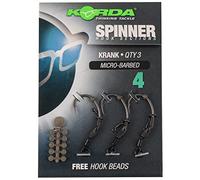 Korda Spinner Krank Rigs - Ready-Constructed - Size 4 - Barbed - Pack of 3