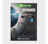 Korda Spinner Hook Sections Kurv Barbless Size 4 (3 Pack) - Grey, Grey