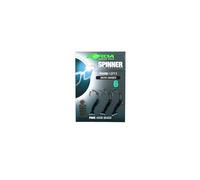 Korda Spinner Hook Sections Kurv Size 4 Micro Barbed - 3 Pack | Ready-Tied Spinner Rig Sections for Carp Fishing | Effective & Easy-to-Use Carp Hooks